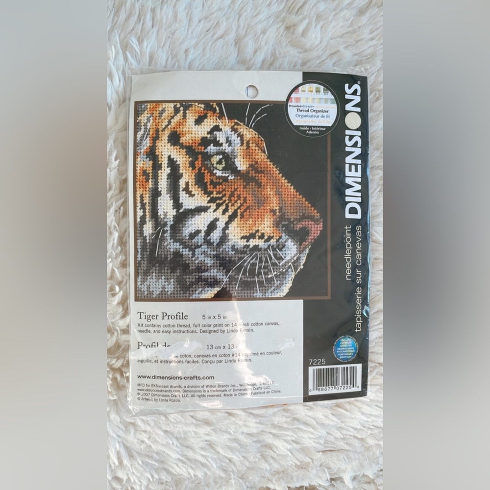 Dimensions tiger profile cross stitch
